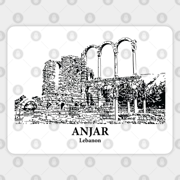 Anjar - Lebanon Magnet by Lakeric
